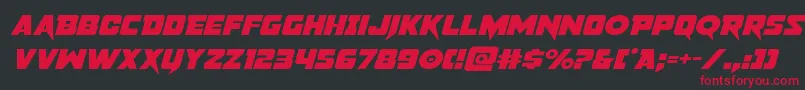 pistoleerexpandital Font – Red Fonts on Black Background