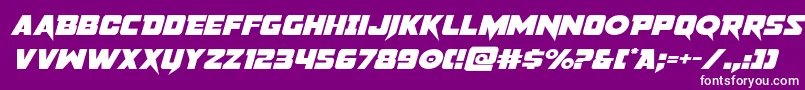 pistoleerexpandital Font – White Fonts on Purple Background