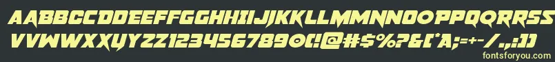 pistoleerexpandital Font – Yellow Fonts on Black Background