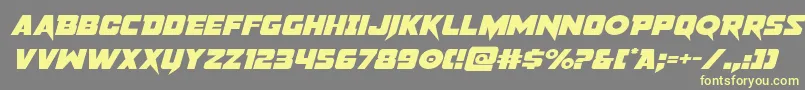 pistoleerexpandital Font – Yellow Fonts on Gray Background