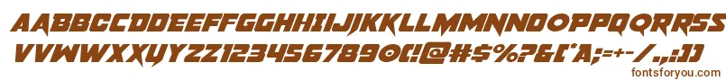 pistoleerexpandsuperital Font – Brown Fonts on White Background