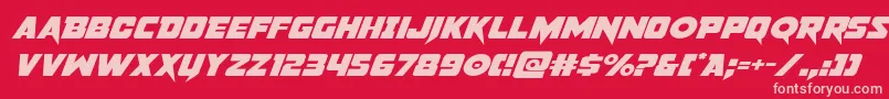 pistoleerexpandsuperital Font – Pink Fonts on Red Background