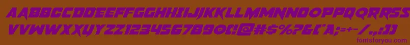 pistoleerexpandsuperital Font – Purple Fonts on Brown Background