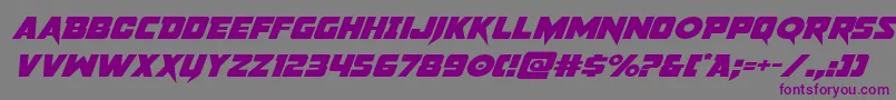 pistoleerexpandsuperital Font – Purple Fonts on Gray Background