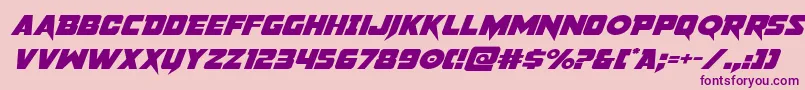 pistoleerexpandsuperital Font – Purple Fonts on Pink Background