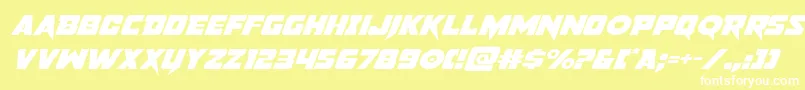 pistoleerexpandsuperital Font – White Fonts on Yellow Background