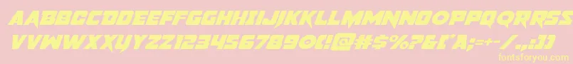 pistoleerexpandsuperital Font – Yellow Fonts on Pink Background