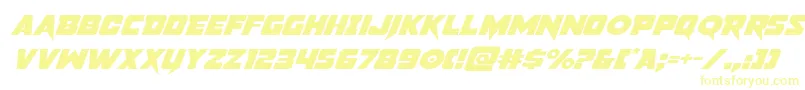 Шрифт pistoleerexpandsuperital – жёлтые шрифты