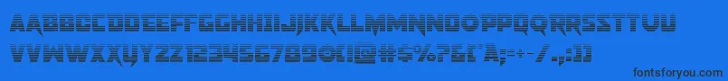 pistoleergrad Font – Black Fonts on Blue Background