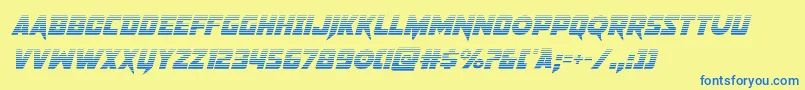 pistoleergradital Font – Blue Fonts on Yellow Background