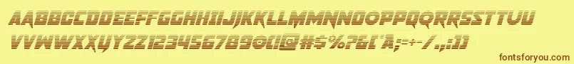 pistoleergradital Font – Brown Fonts on Yellow Background