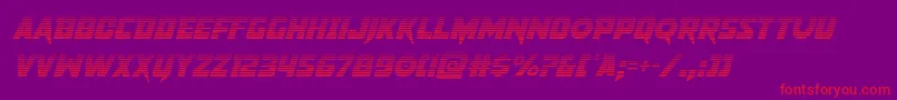 フォントpistoleergradital – 紫の背景に赤い文字