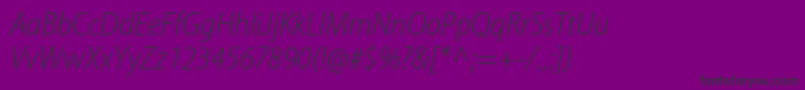 MyriadproLightsemicnit Font – Black Fonts on Purple Background