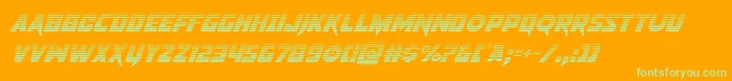 pistoleergradsuperital Font – Green Fonts on Orange Background