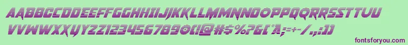 pistoleergradsuperital Font – Purple Fonts on Green Background