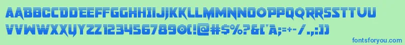 pistoleerhalf Font – Blue Fonts on Green Background