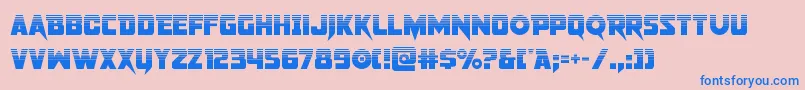 pistoleerhalf Font – Blue Fonts on Pink Background