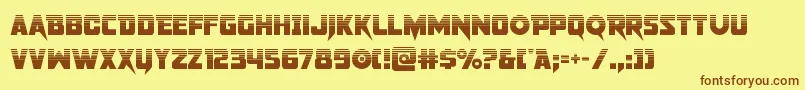 pistoleerhalf Font – Brown Fonts on Yellow Background