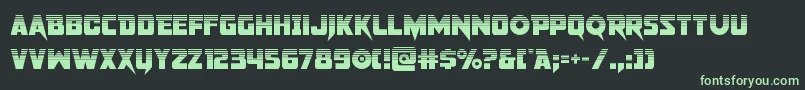pistoleerhalf Font – Green Fonts on Black Background