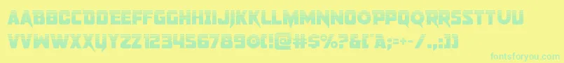 pistoleerhalf Font – Green Fonts on Yellow Background
