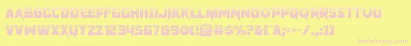 pistoleerhalf Font – Pink Fonts on Yellow Background