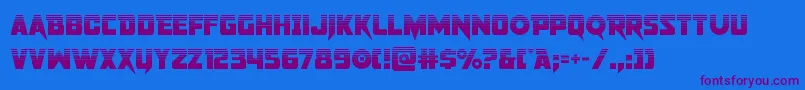pistoleerhalf Font – Purple Fonts on Blue Background