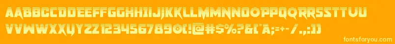 pistoleerhalf Font – Yellow Fonts on Orange Background