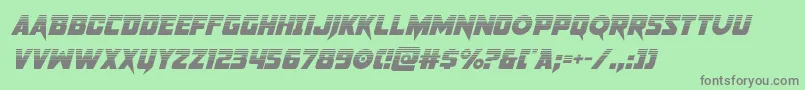 pistoleerhalfital Font – Gray Fonts on Green Background