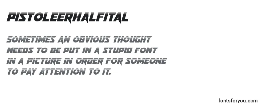 Schriftart Pistoleerhalfital