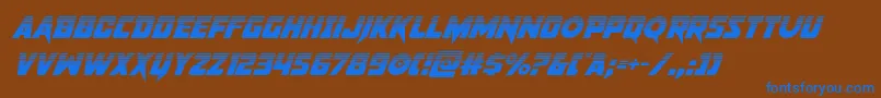 pistoleerhalfsuperital Font – Blue Fonts on Brown Background