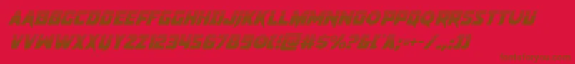 pistoleerhalfsuperital Font – Brown Fonts on Red Background