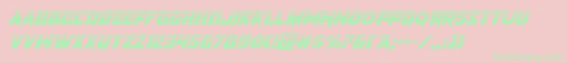 pistoleerhalfsuperital Font – Green Fonts on Pink Background
