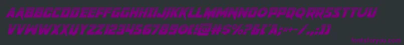 pistoleerhalfsuperital Font – Purple Fonts on Black Background