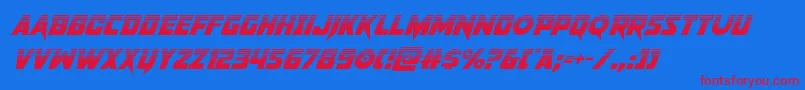 pistoleerhalfsuperital Font – Red Fonts on Blue Background
