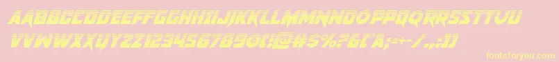 pistoleerhalfsuperital Font – Yellow Fonts on Pink Background