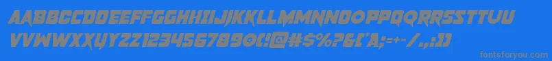 Weitere Informationen zur pistoleerital-Schriftart pistoleerital-Schriftart – Graue Schriften auf blauem Hintergrund