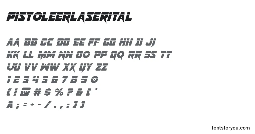 Police Pistoleerlaserital - Alphabet, Chiffres, Caractères Spéciaux