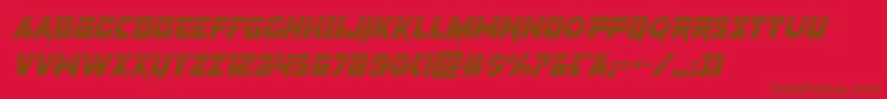 pistoleerlaserital Font – Brown Fonts on Red Background