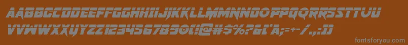 pistoleerlaserital Font – Gray Fonts on Brown Background