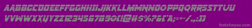 pistoleerlaserital Font – Gray Fonts on Purple Background