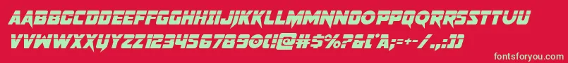 pistoleerlaserital Font – Green Fonts on Red Background