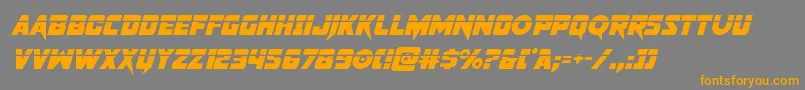 pistoleerlaserital Font – Orange Fonts on Gray Background