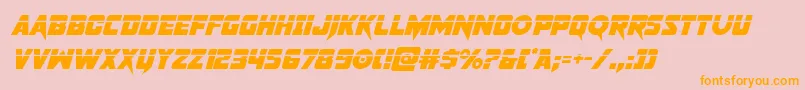 pistoleerlaserital Font – Orange Fonts on Pink Background