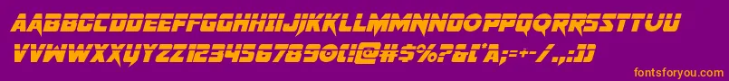 pistoleerlaserital Font – Orange Fonts on Purple Background