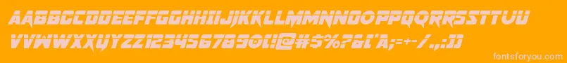 pistoleerlaserital Font – Pink Fonts on Orange Background
