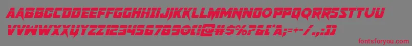 pistoleerlaserital Font – Red Fonts on Gray Background