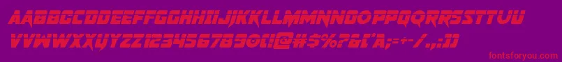 pistoleerlaserital Font – Red Fonts on Purple Background