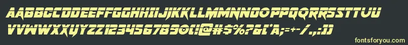 pistoleerlaserital Font – Yellow Fonts on Black Background