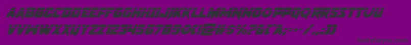 pistoleerlasersuperital Font – Black Fonts on Purple Background