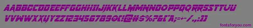 pistoleerlasersuperital Font – Purple Fonts on Gray Background